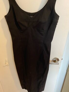 Mexx Black Fitted Midi Dress